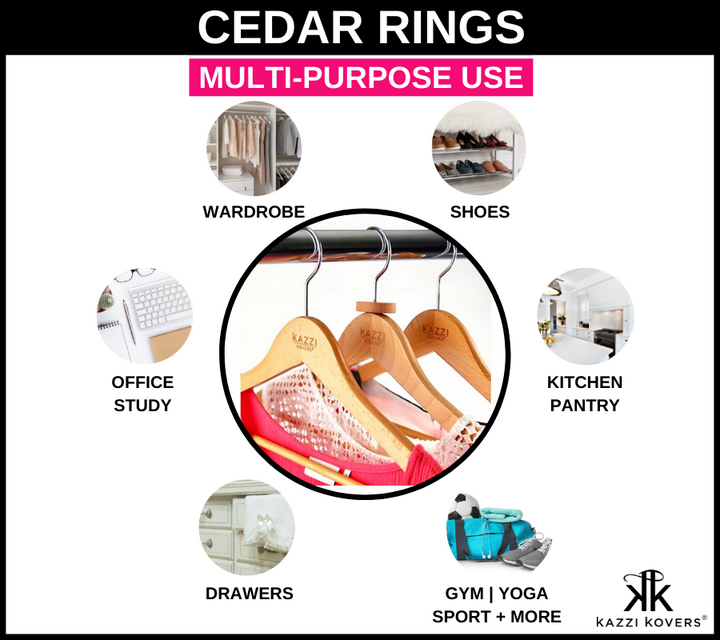 Cedar rings multiple uses chart | Kazzi Kovers