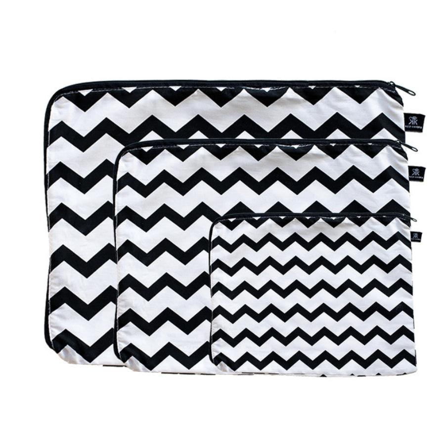 3 Pack Chevron Print Packing Cells | 100% Cotton