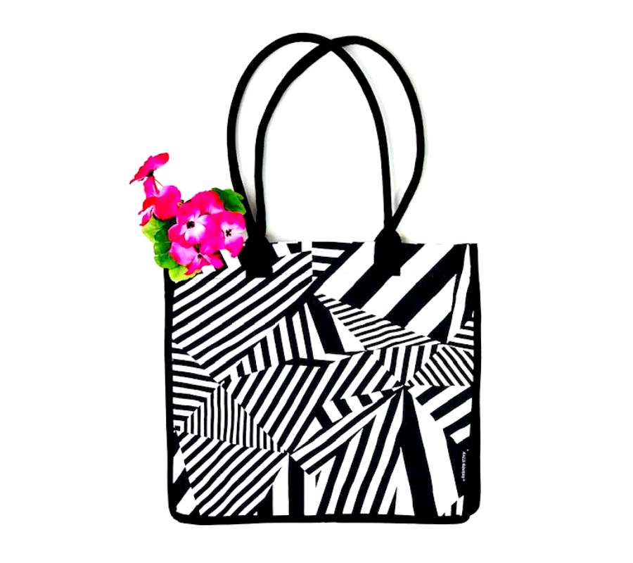 Reusable tote bags | Black and white