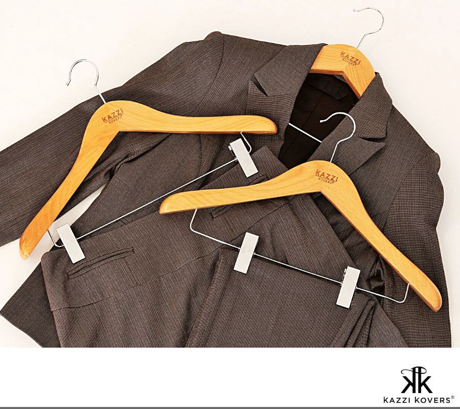 Strong metal clip hangers for storing your skirts, pants and suits