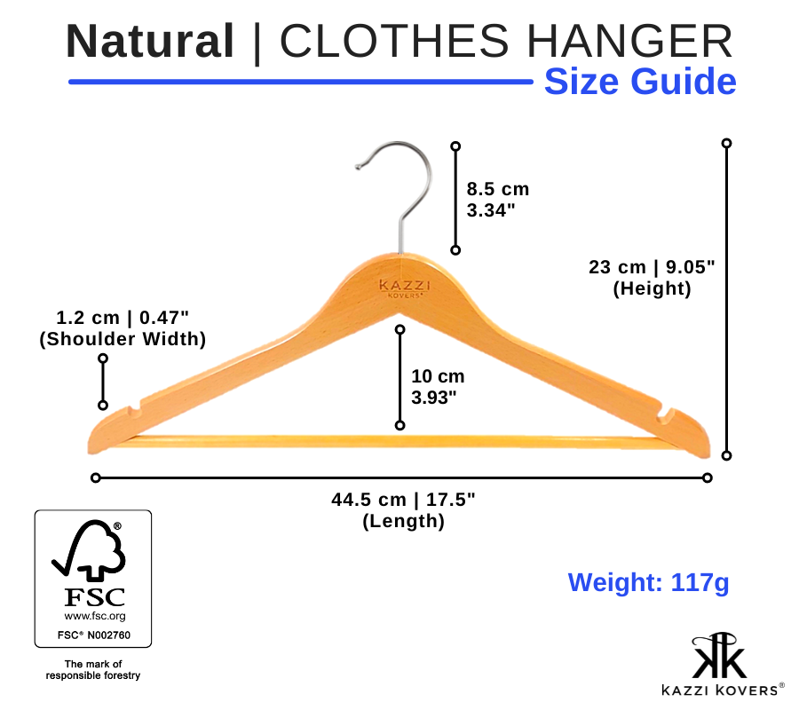 Clothes Hangers Size Guide | Kazzi Kovers