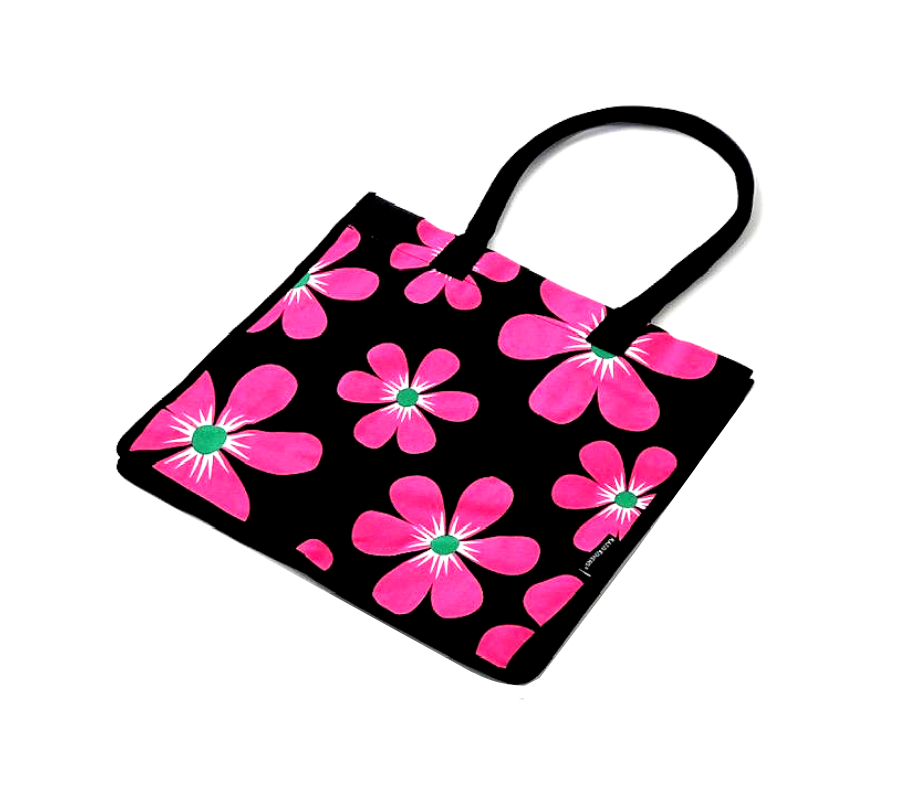 Cotton shopping bag in floral print