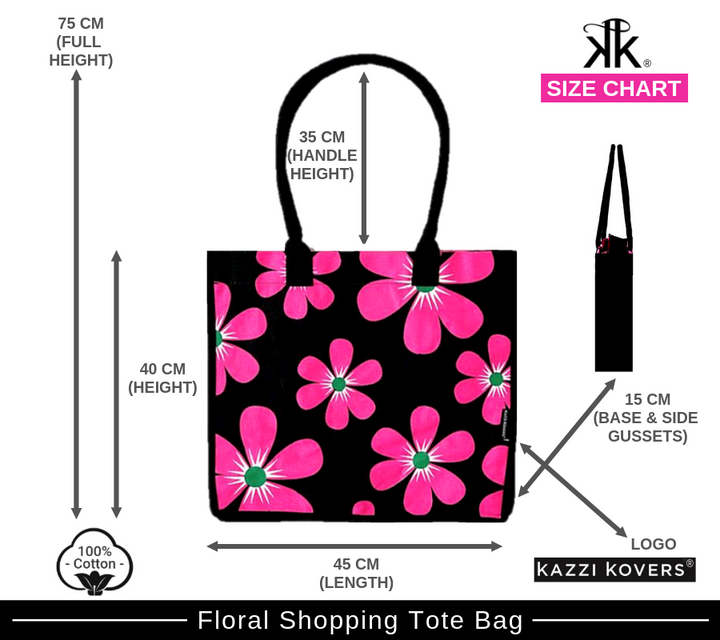 Fresh Floral Size Chart | Shopping Bag