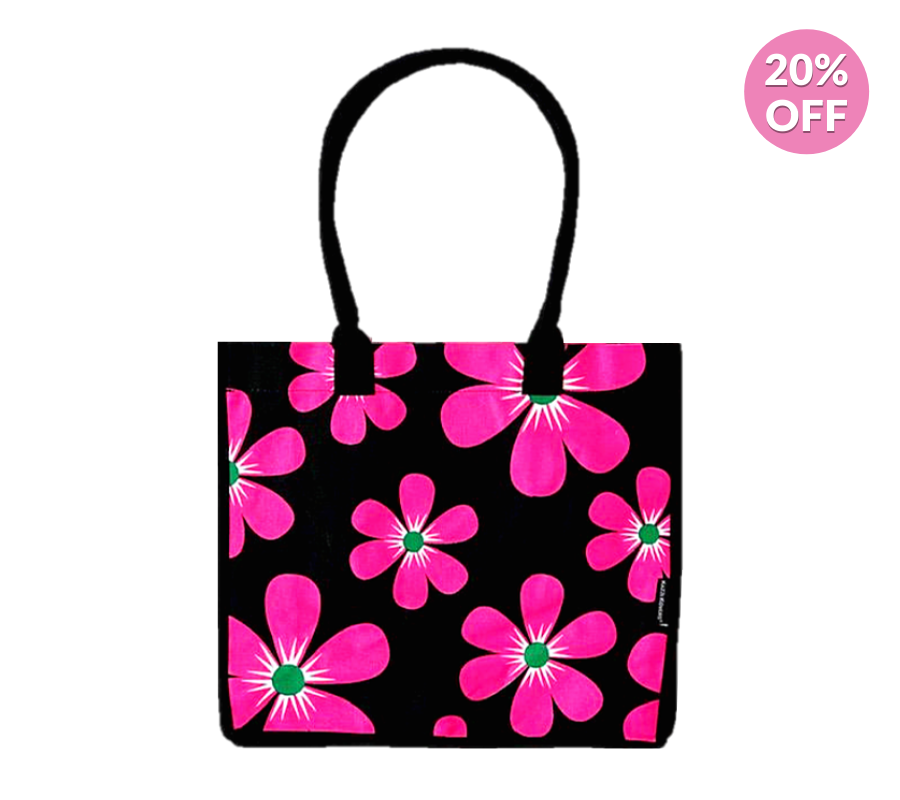 Floral tote shopping bag | 100% Cotton