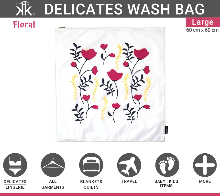 Large Floral Delicates Wash Bag Uses | Kazzi Kovers