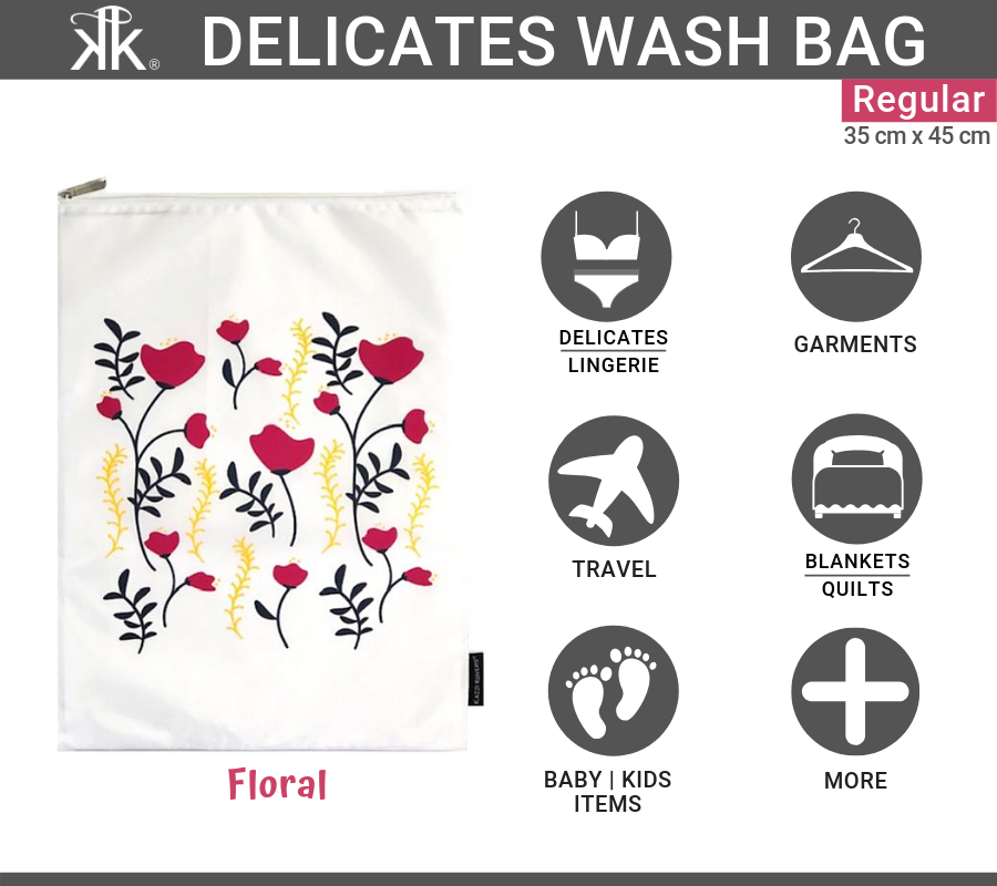 Floral Delicates Wash Bag Uses | Regular Size