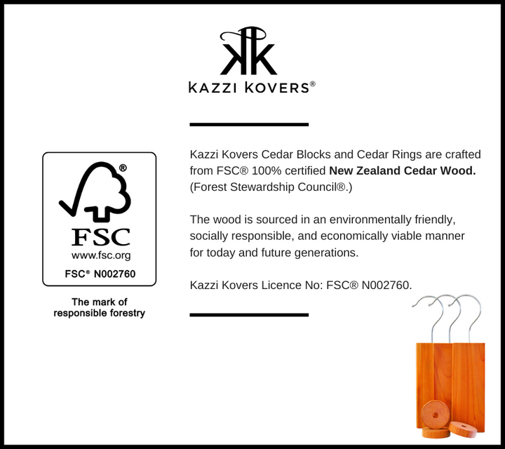 FSC® 100% Certified New Zealand cedar wood blocks | Kazzi Kovers