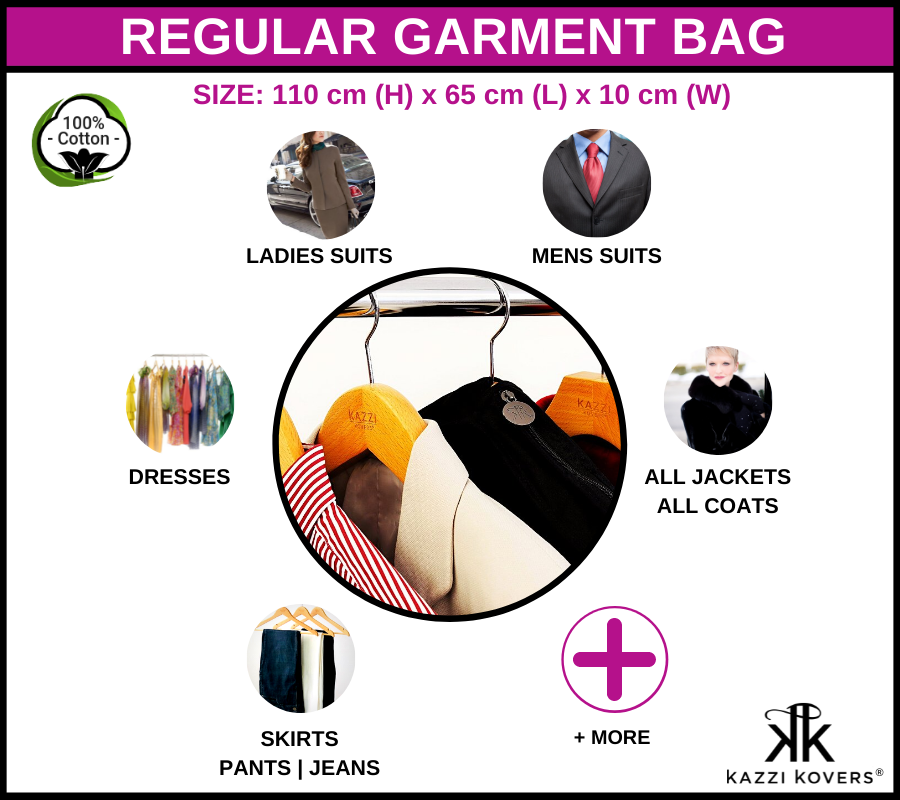 Regular Garment Bag Storage Uses | Kazzi Kovers