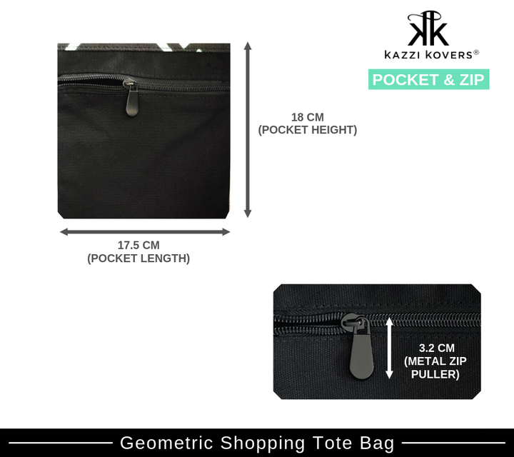 Bold Geometric Size Chart | Pocket and Zip