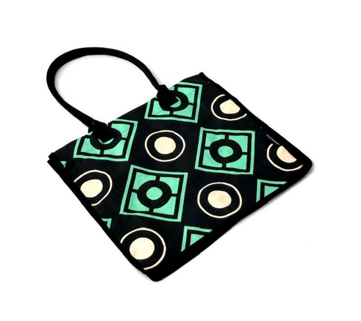 Geometric print tote bag