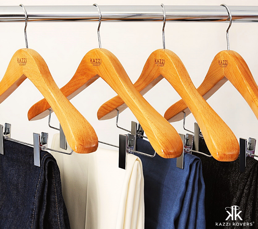 Hangers for pants with clips 