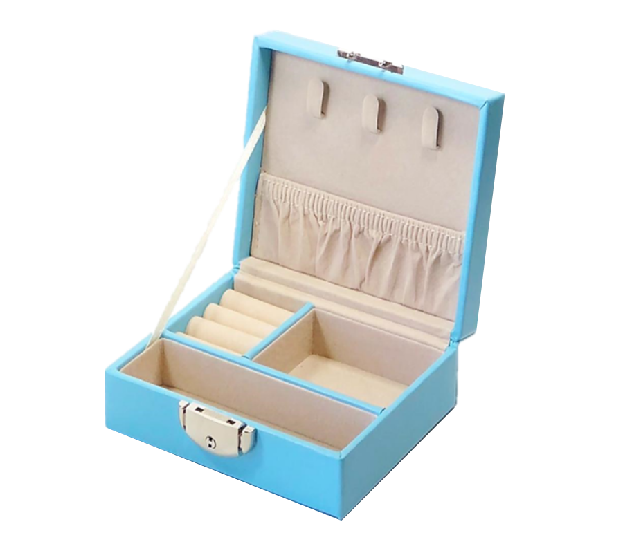 Jewellery box with lock | Blue