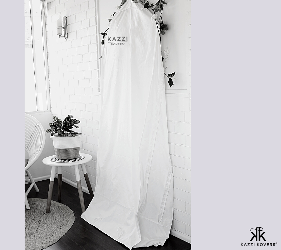 Extra Large Garment Bag - Kazzi Kovers Logo - Cream Extra Large Garment Bag - Kazzi Kovers Logo - Cream