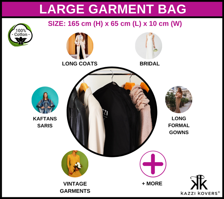 Large Garment Bag Uses | 100% Cotton