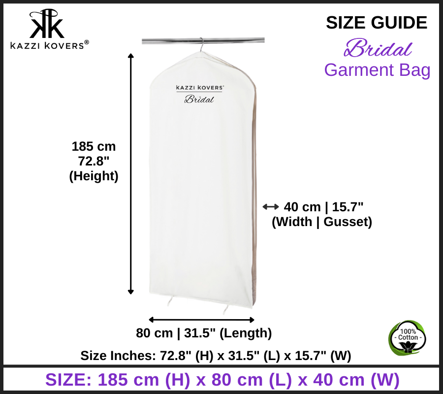 Size Guide | Kazzi Kovers Bridal Cover Bag