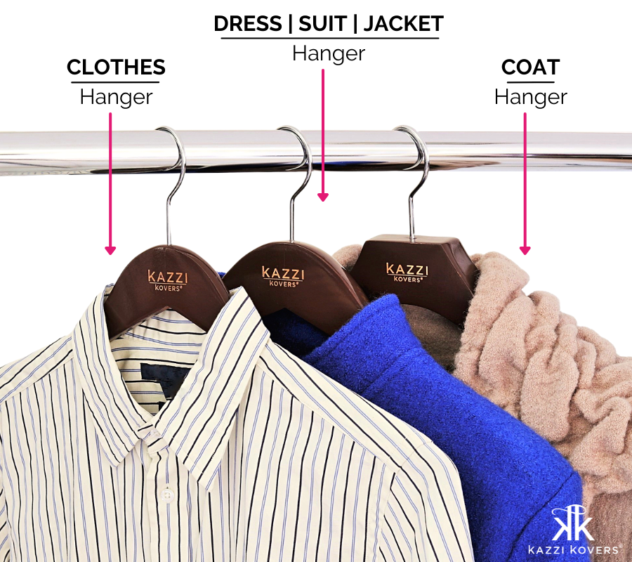 Different wooden hangers for various garments | Kazzi Kovers