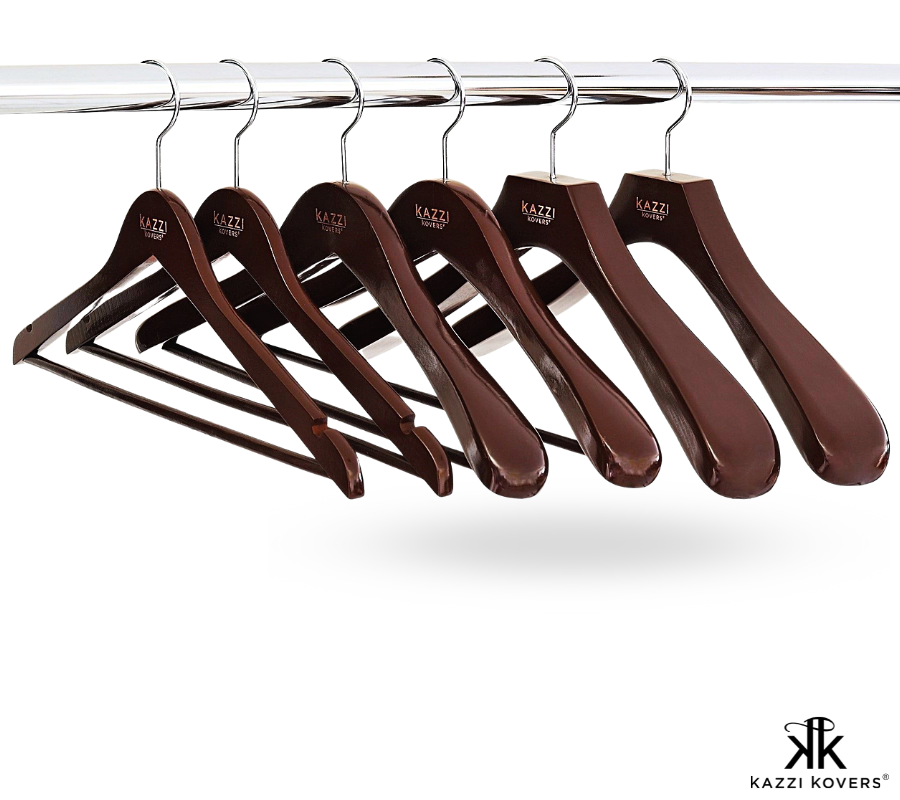 Wooden Walnut Hangers | Kazzi Kovers