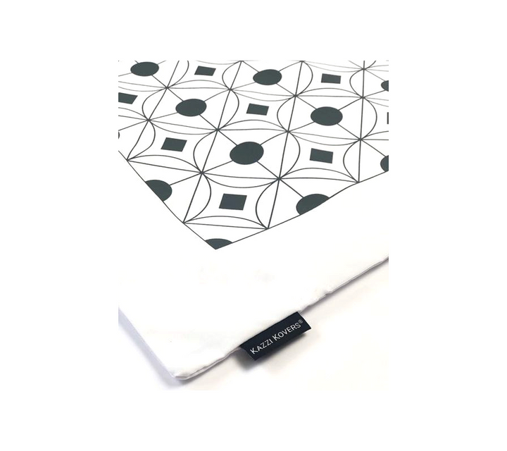 Kazzi Kovers logo on geometric laundry wash bag