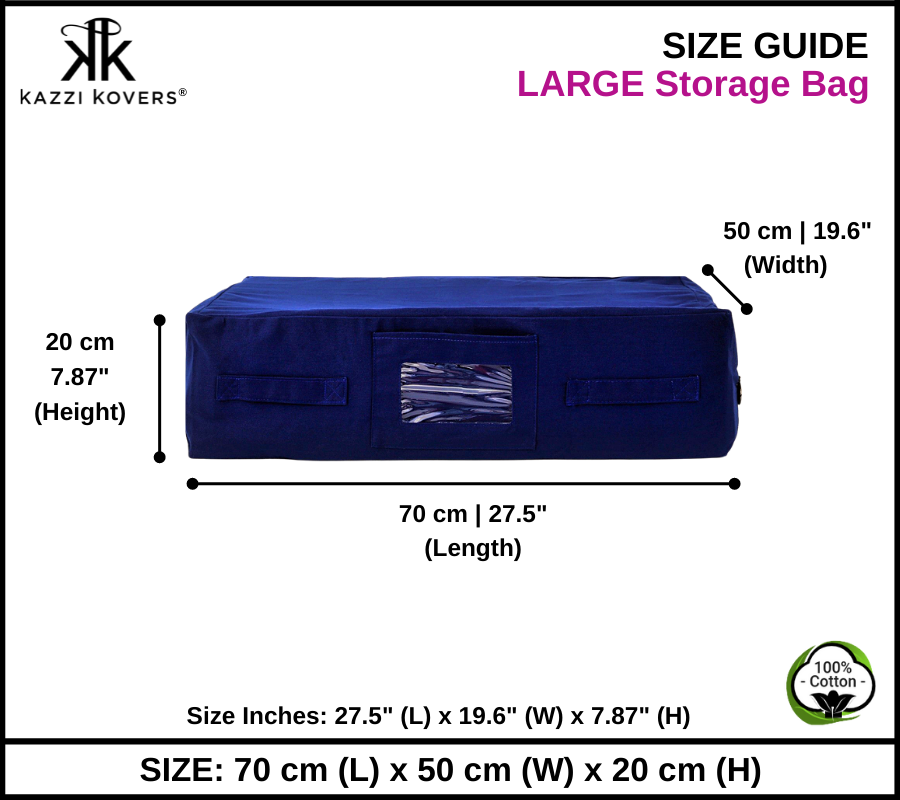 Kazzi Kovers Large Storage Bag | Size Guide