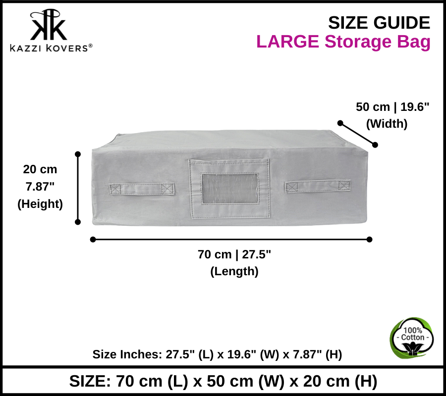 Large Storage Bag Size Guide | Kazzi Kovers