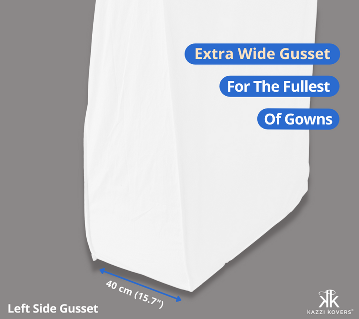 Left Side View | Fully enclosed wide gusset