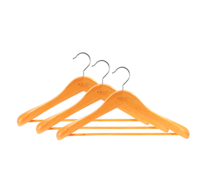 Wooden Hangers | European Beech Wood | 3 Pack