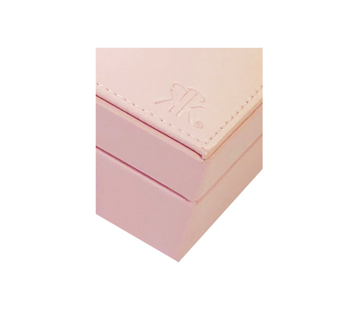 Kazzi Kovers embossed logo for pink jewellery case