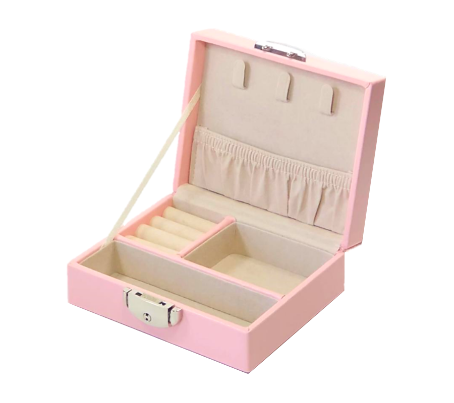 Jewellery box with lock | Pink