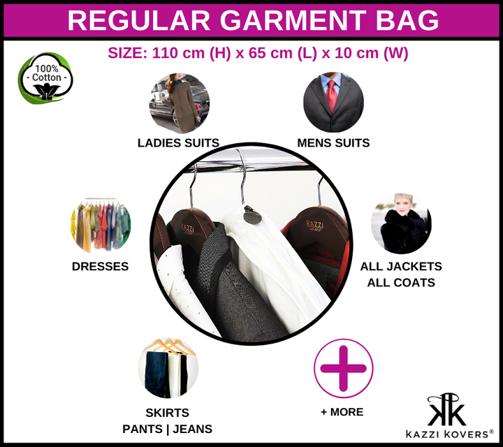 Different uses for Regular Garment Bag | Kazzi Kovers