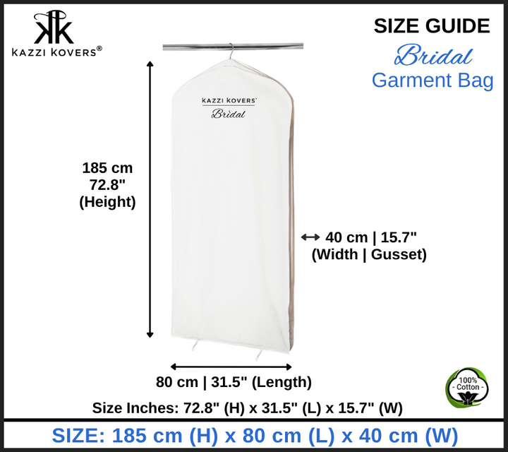 Size Guide | Bridal Cover Bag