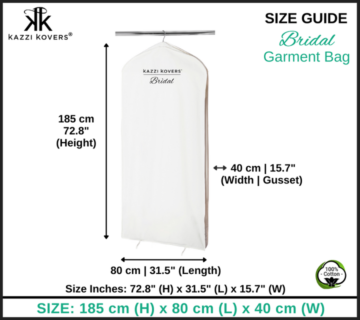 Size Guide | Bridal Garment Cover