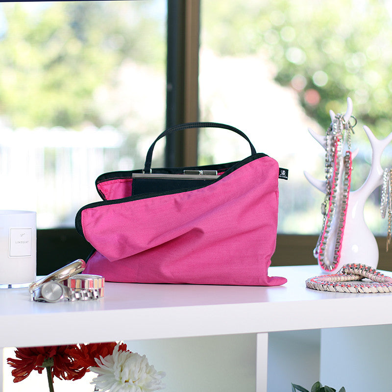 Fuchsia Fever clutch dust bag