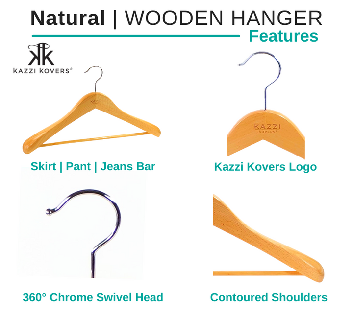 Kazzi Kovers Natural Suit Dress Jacket Hanger | Features