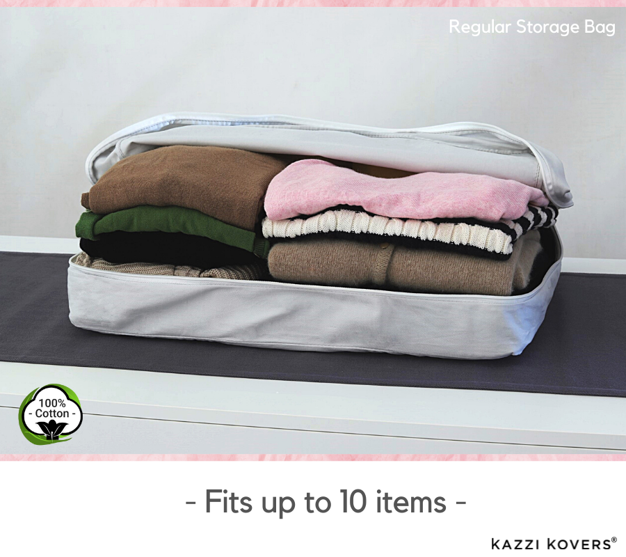 Protect your sweaters, jumpers and cashmere in Kazzi Kovers fully enclosed storage bag