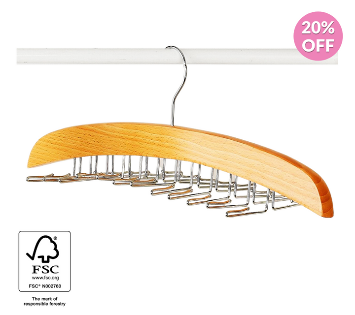 Tie Belt Scarf Hanger | European Beech Wood