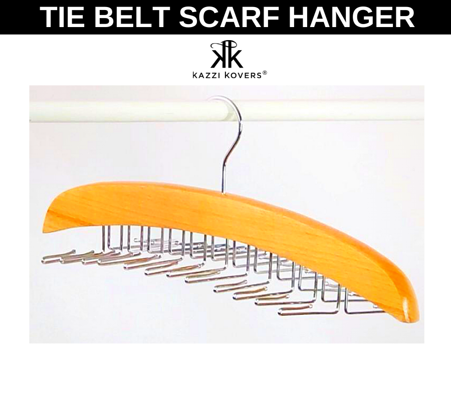 Tie Belt Scarf Wooden Hanger