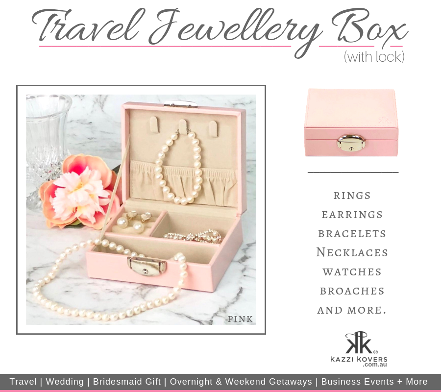 Compact jewellery box for bridesmaid gift ideas, home or travel purposes