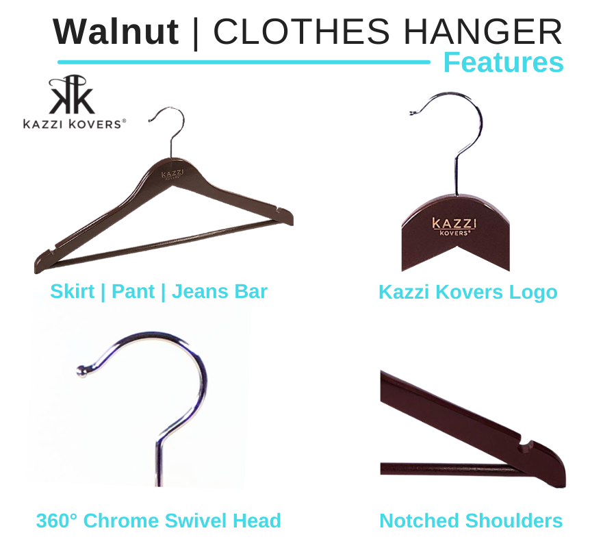 Walnut clothes hanger | Features