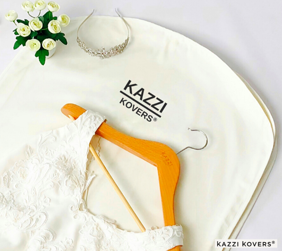 Kazzi Kovers wedding dress bag for travel and preservation storage