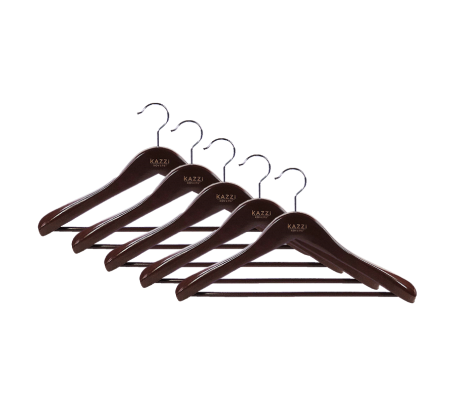 European German Beech Wood Hangers | 5 Pack