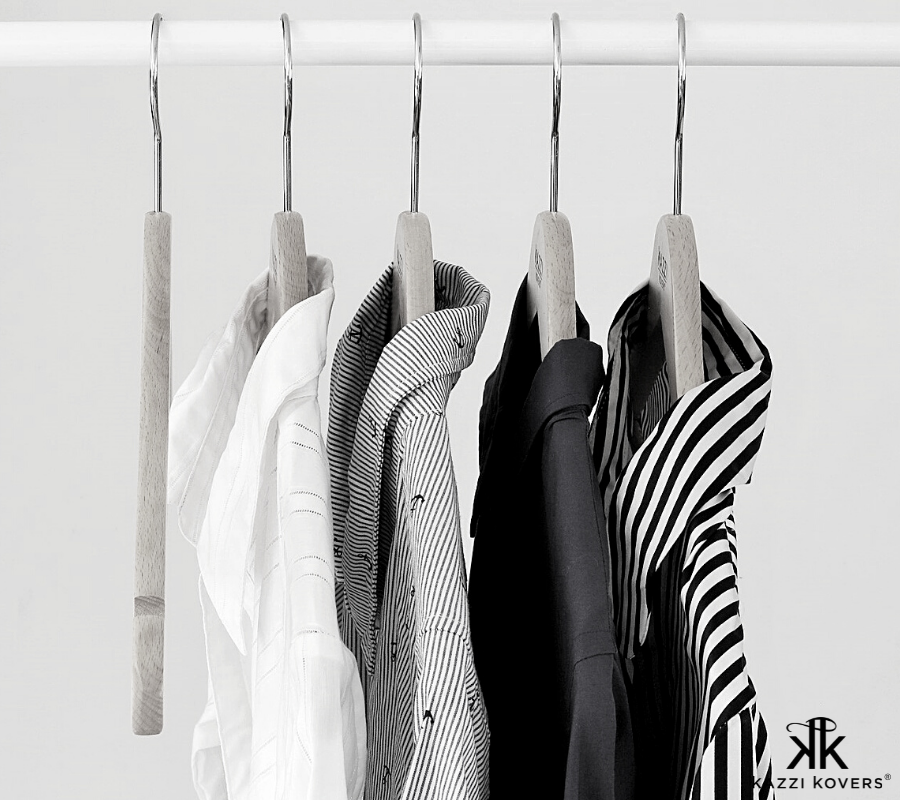 Wooden Shirt Hangers | Side View